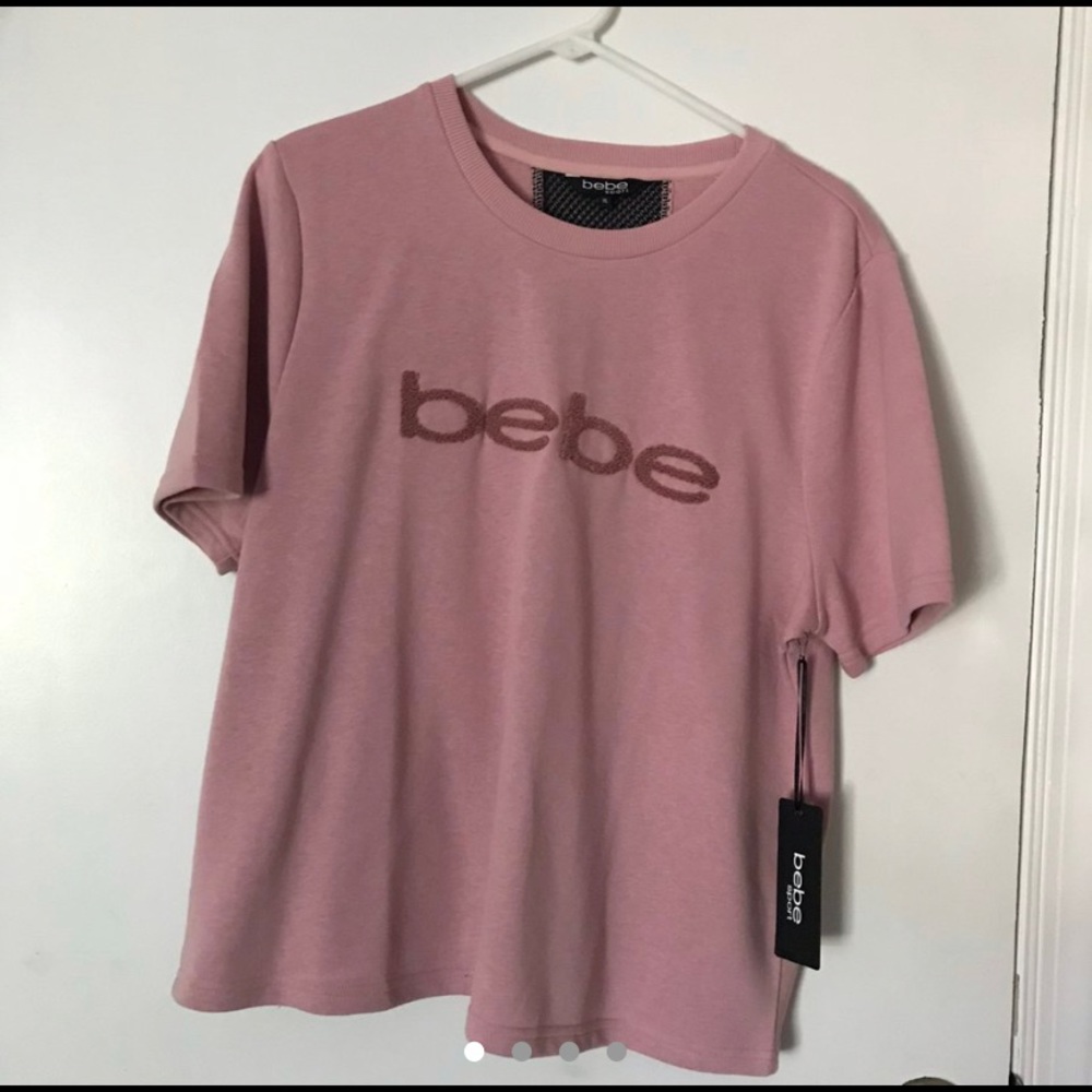 Pink BEBE workout top